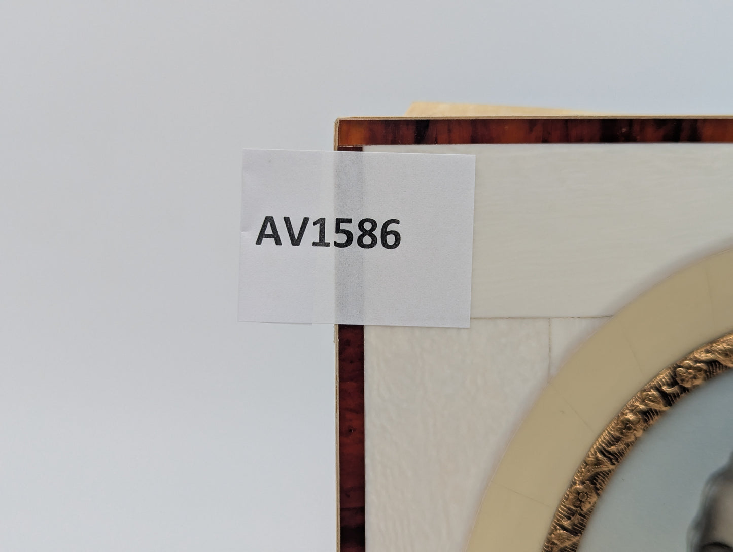 Lupenmalerei W. A. Mozart feine Porträt Miniatur im Rahmen Bild