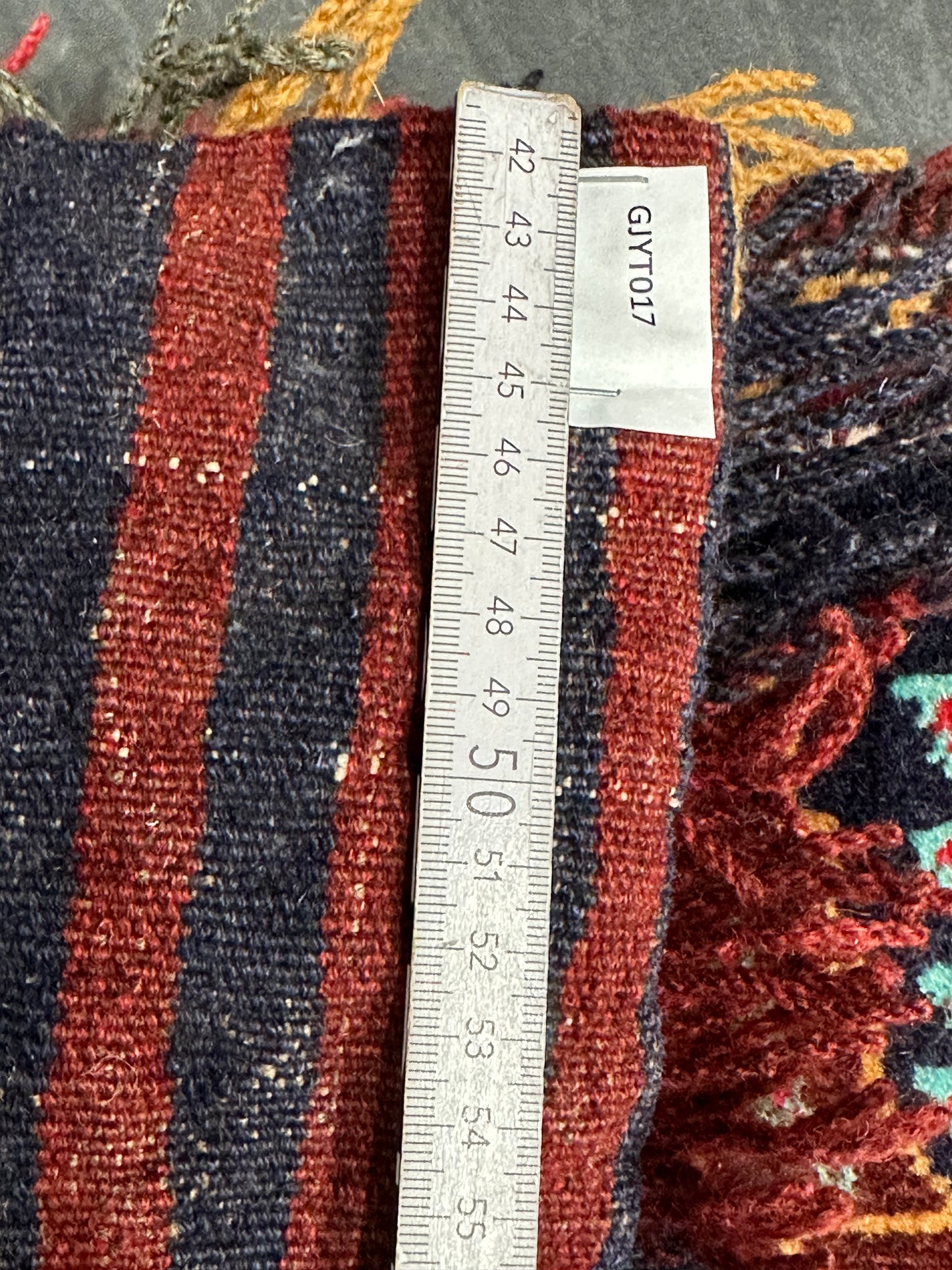 Orientteppich handgeknüpft Gaschgai Salztasche Wolle 100 × 45 cm