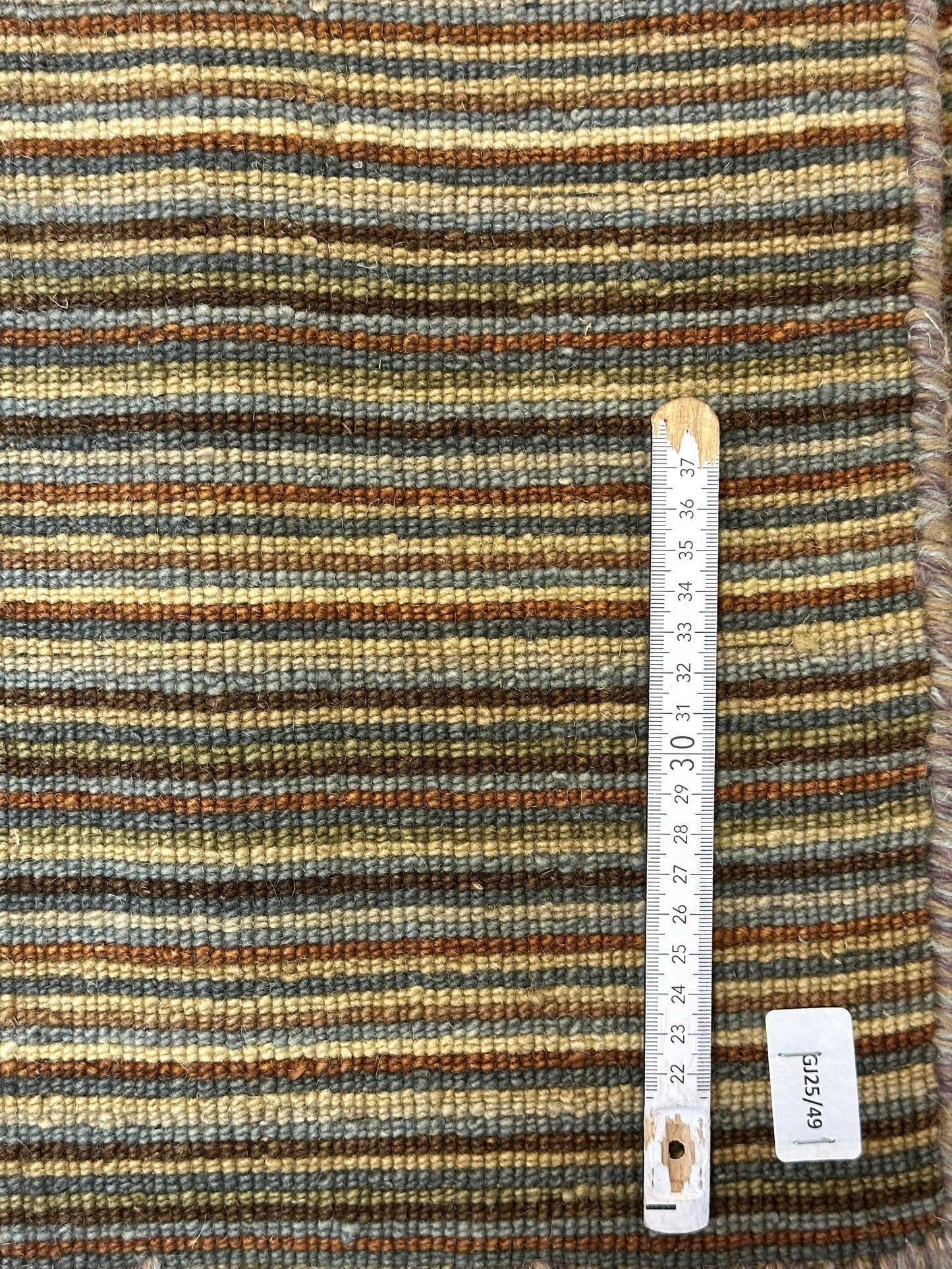 Gabbeh Teppich Schurwolle mit Streifenmuster in Naturfarben