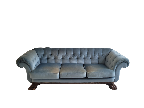 Couch Garnitur Neorenaissance - mit Löwentatzen aus Ebenholz