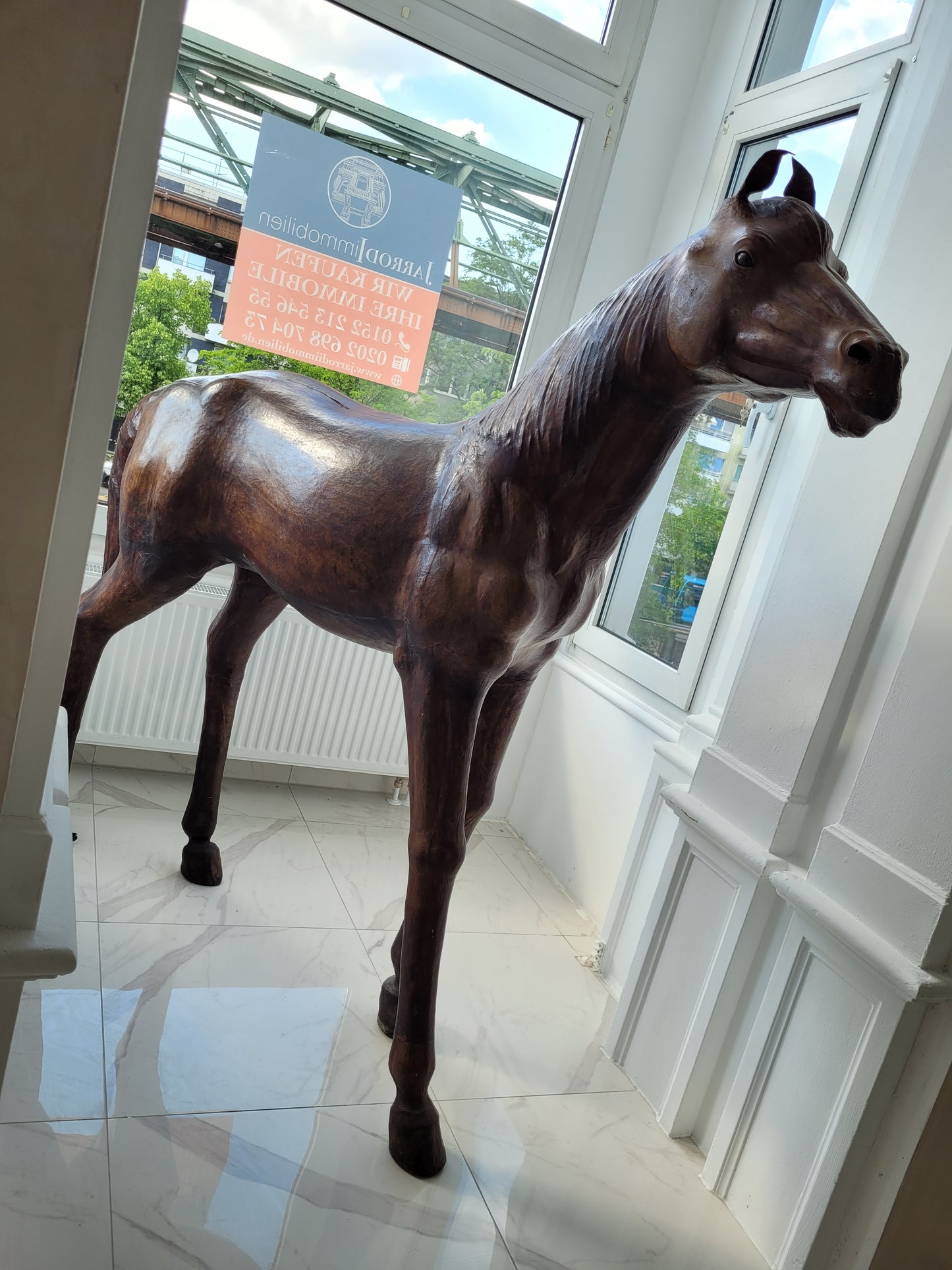 Lebensgroßes dekoratives Leder Pferd-/Hengst