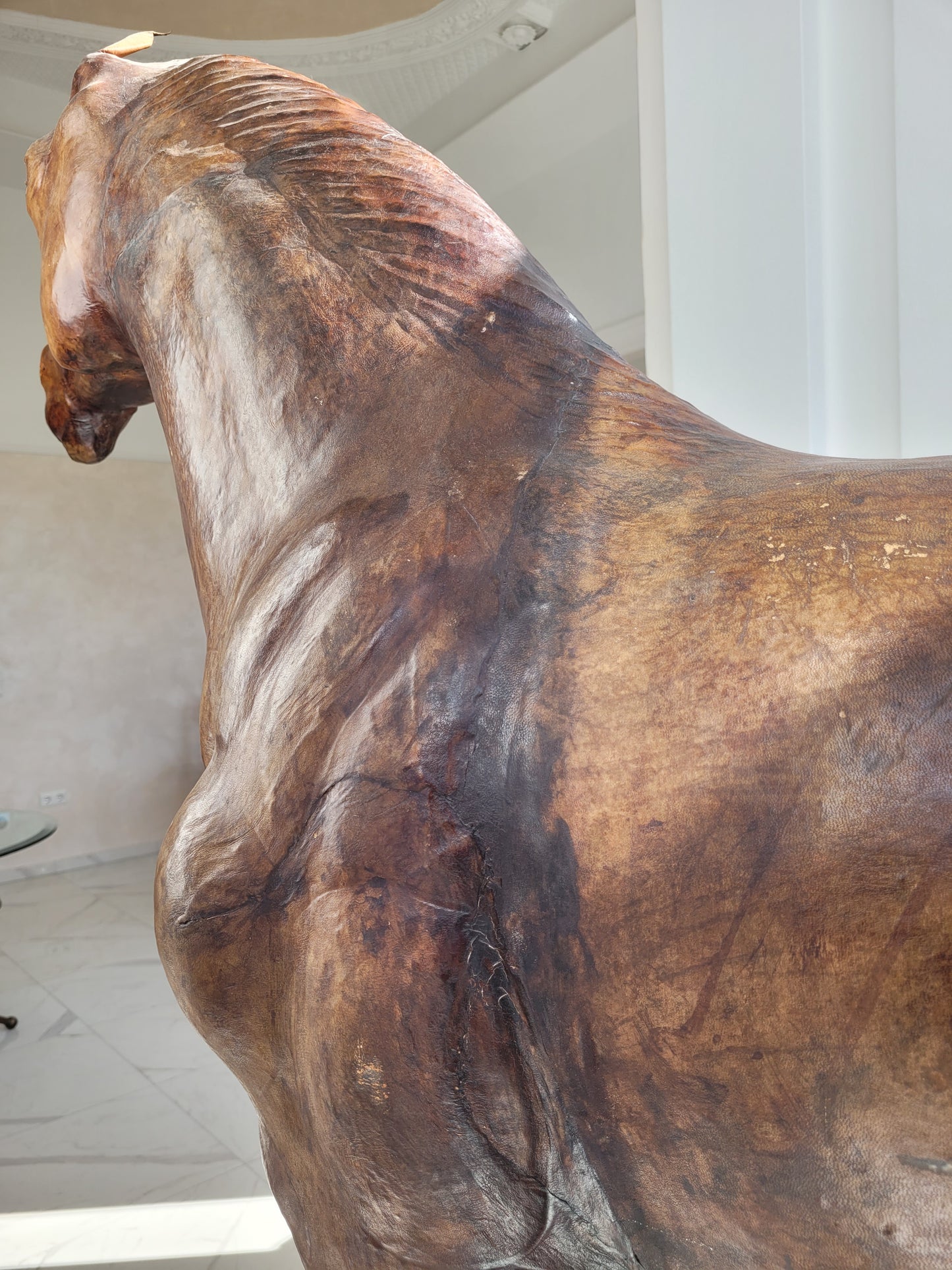Lebensgroßes dekoratives Leder Pferd-/Hengst