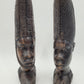 Handgeschnitzte Afrikanische Stammesfiguren aus Ebenholz