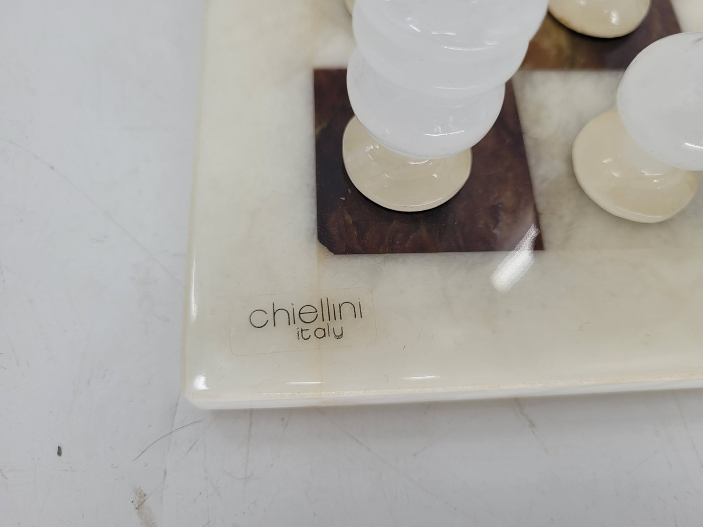Chiellini Italy Schachpiel, Onyx Stone - Hand Carved