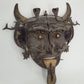 Antike Tibetische Dharmapala Yamantaka Bronze Maske