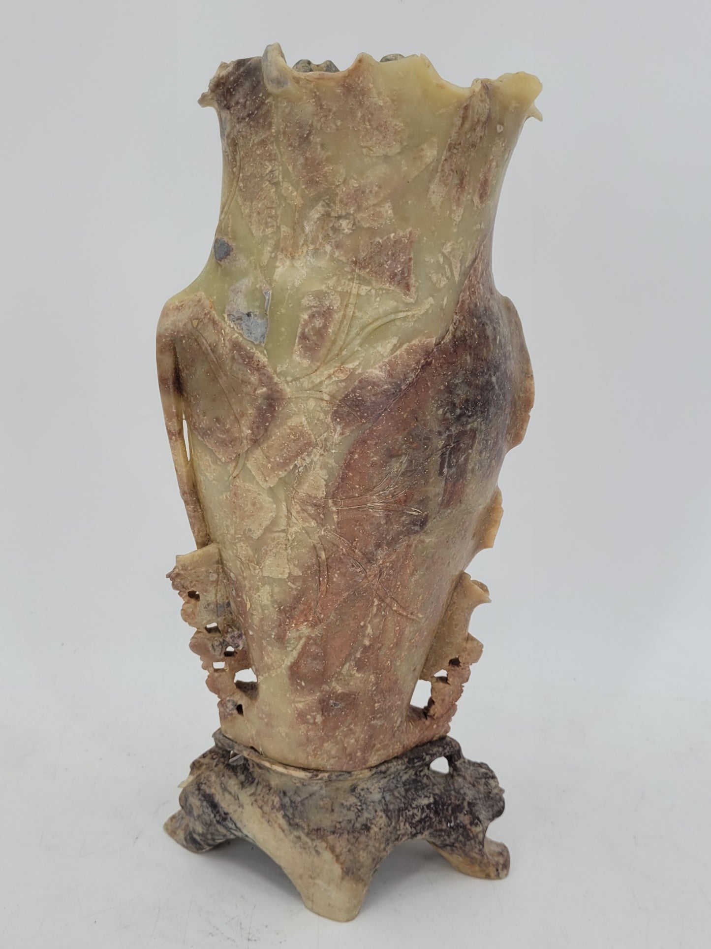 Antike Chinesische Jadestein Vase im Jugendstil 19 Jh.