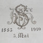 Silber Tablett 800 Silber mit Adelsfamilien Monogramm 19 Jh.
