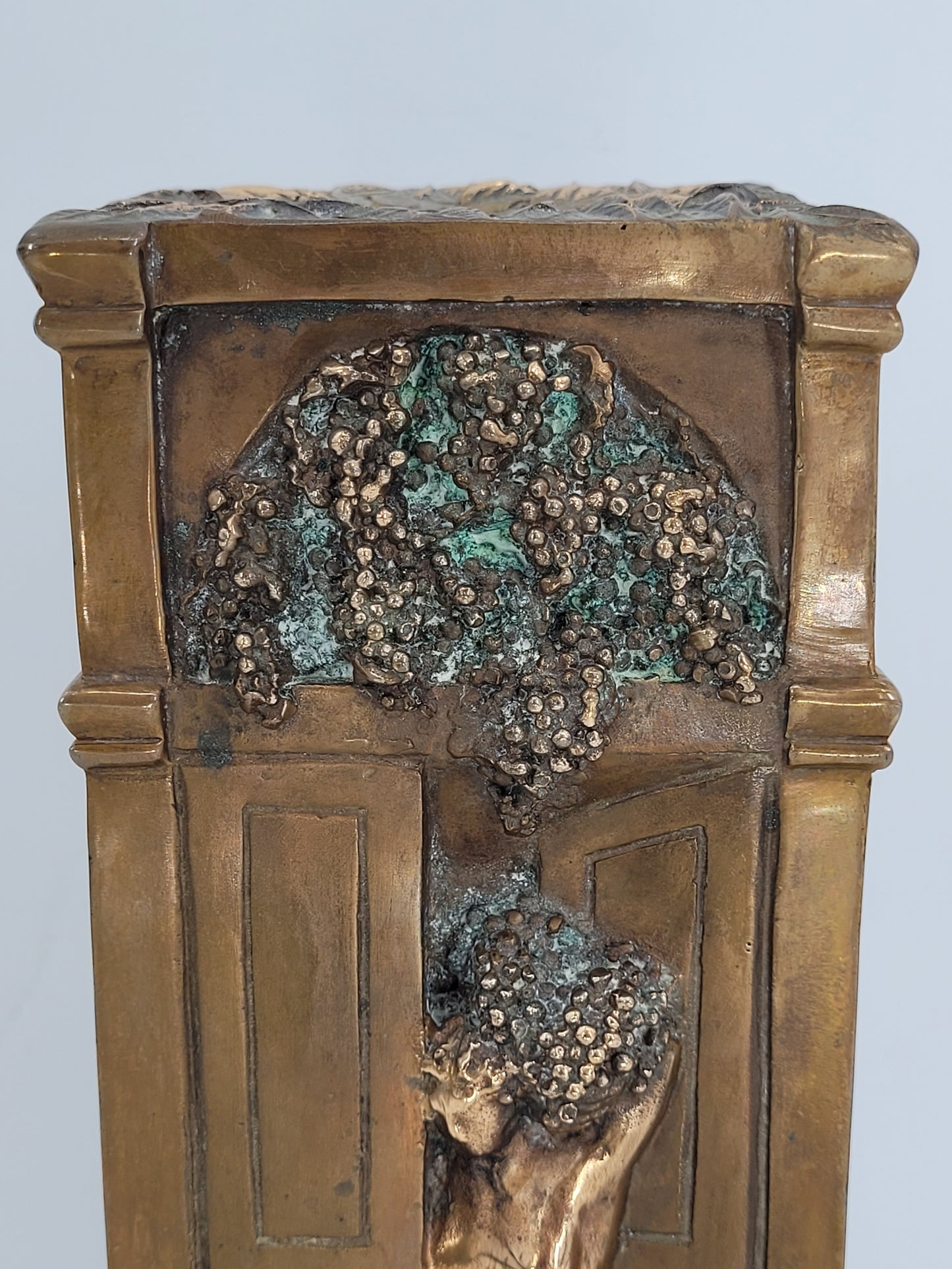 Große Art Nouveau Jugendstil Bronze Blumenvase Limitiert 85/500