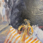Gerhard Merfort (geb. 1927) Ölgemälde Junge Frau vor dem Arc de Triomphe