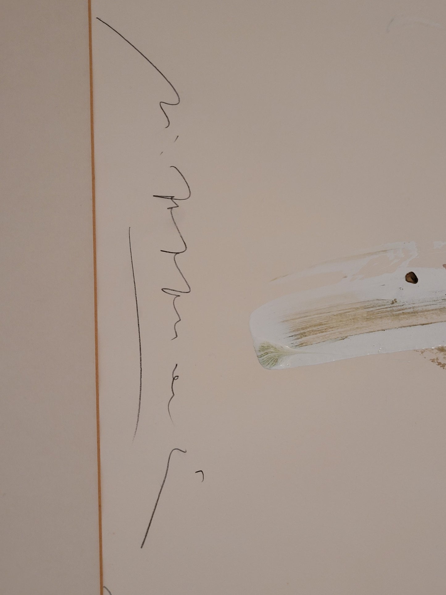 Abstrakte Komposition Acryl & Tusche auf Papier, Signiert Datiert