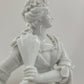 Original Dresdner Porzellan Figur, Dame im Tüllkleid mit Fächer