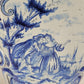 Antike Delfts Deckelvase 18 Jh. mit Vogelknauf, Handbemalt