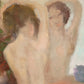 Ölgemälde, Moderne Darstellung eines Akt, Spiegelbild einer Frau 88x68cm