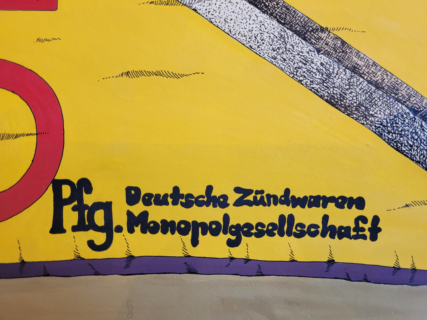 Zeitgenössische Interessante Mischtechnik auf Papier, Pop Art Handsigniert