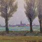Jean Möhren (1876-?) Ölgemälde Landschaft mit Fluss 88x74cm