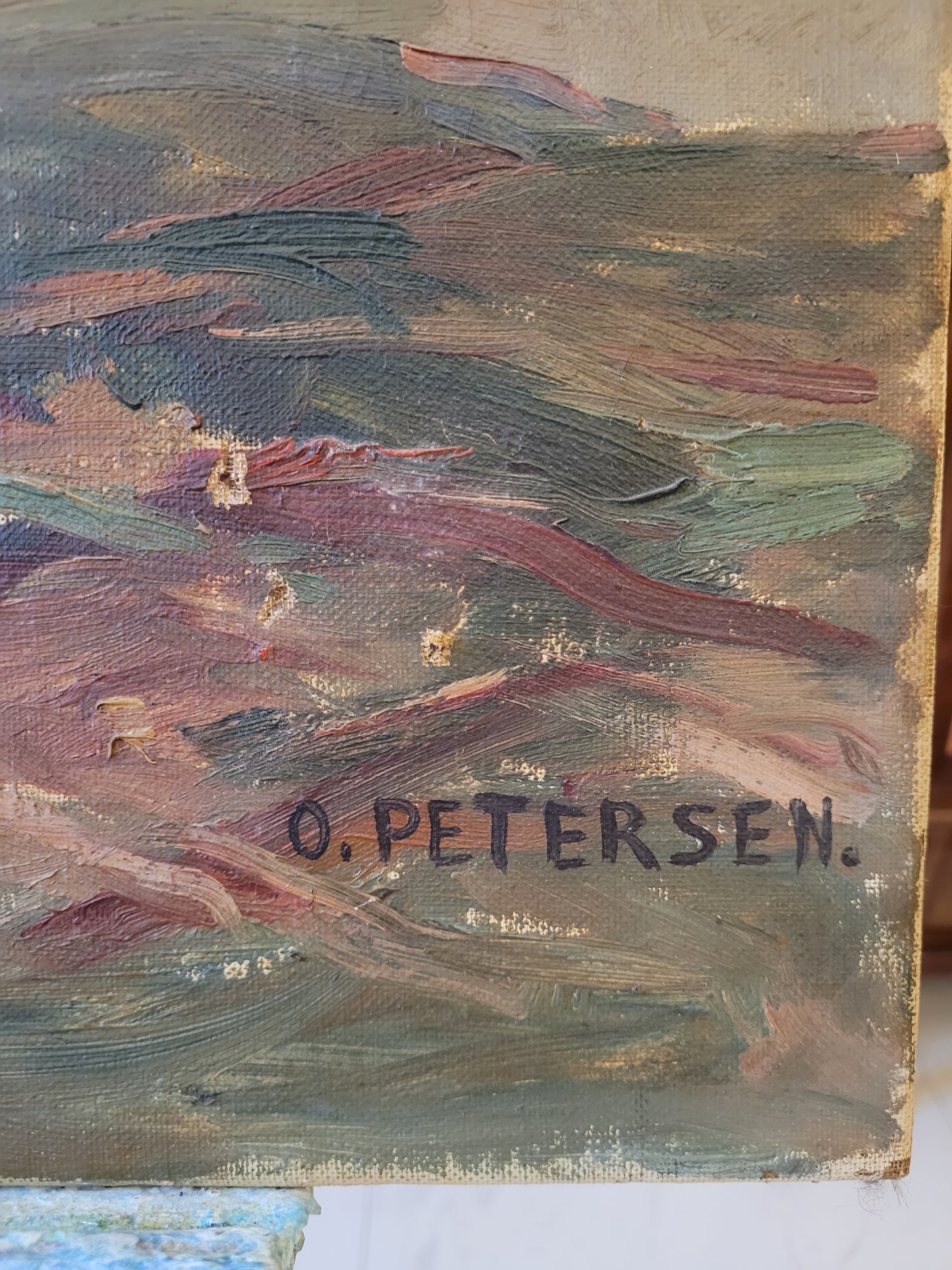 Oswald Petersen (1903-1992) Ölgemälde Stillleben Blumenstrauß
