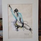 Ulle Hees (1941-2012) Gemälde Farbkreide, Zeichnung Dancing