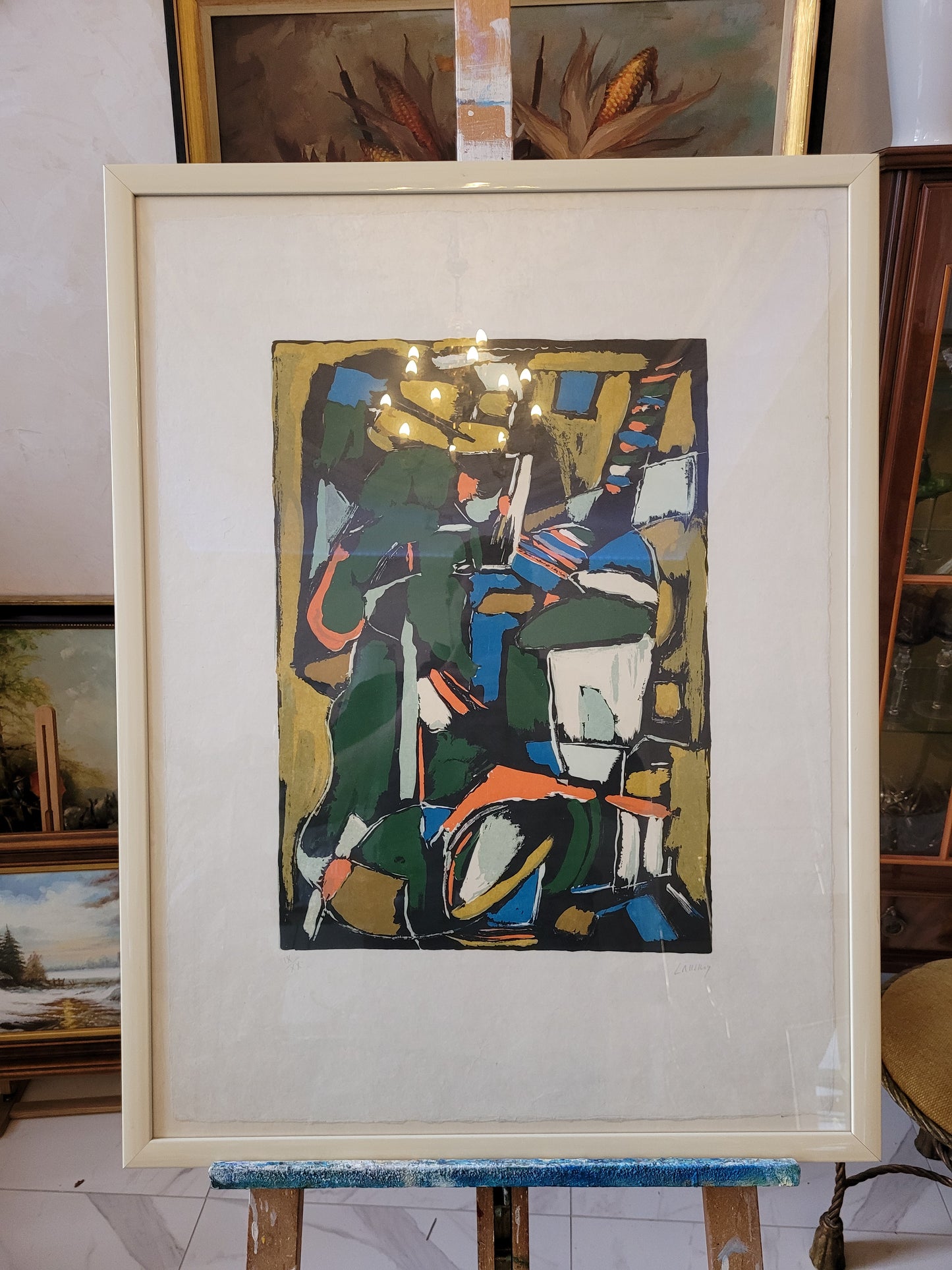 Andre Lanskoy (1902-1976) Lithografie Informelle Komposition Post War