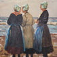 Harry Haerendel (1896-1991) Ölgemälde Friesische Frauen am Strand