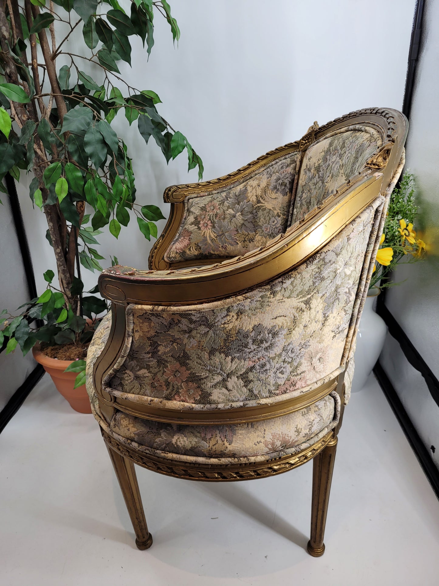 Französischer Canape Sessel Stuhl, Louis XVI
