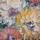 Europäische Schule (XX) Ölgemälde Kräftiges Blumenstillleben 62x51cm