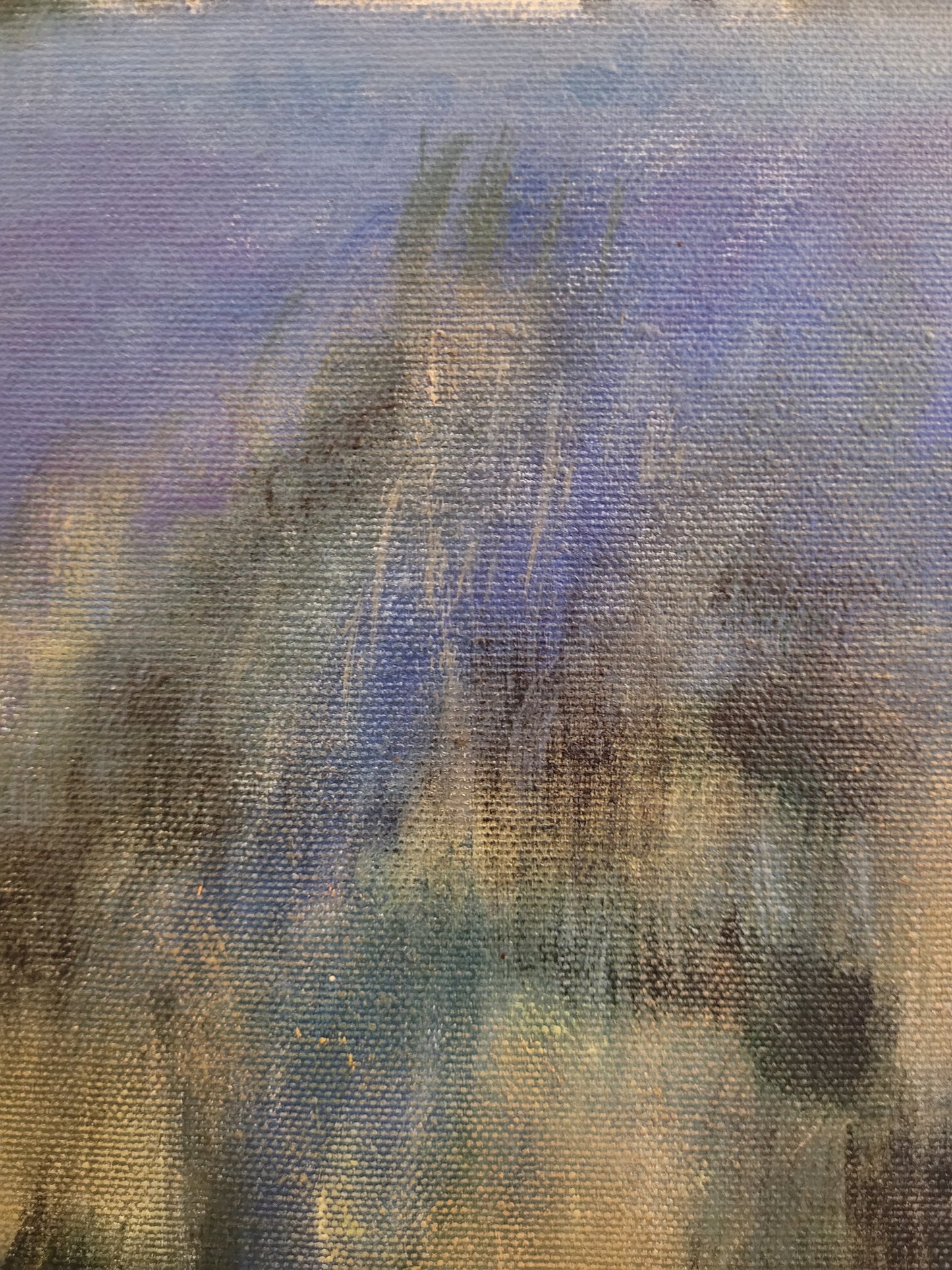 Horst Dengler (geb. 1958) Acrylmalerei Gemälde Impression Lavendelfelder