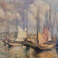 H. Maisonneeuve (XIX-XX) Ölgemälde Bretonischer Hafen 60x80cm