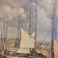 H. Maisonneeuve (XIX-XX) Ölgemälde Bretonischer Hafen 60x80cm