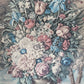Vintage Gemälde Stillleben Holz auf Seide Blumenstillleben 30x23cm