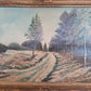 Ölgemälde (XX Century) Frühlingslandschaft mit Waldweg 50x67cm