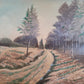 Ölgemälde (XX Century) Frühlingslandschaft mit Waldweg 50x67cm