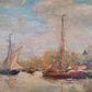 Richard Falkenberg (1875-1948) Ölgemälde Hafenpartie 60x70cm