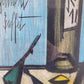 Bernard Buffet (1928-1999) Grafik Lithographie Expressionistisches Stillleben