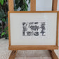 Original Holzschnitt, H.C. Künstlerabzug Handsigniert Pflanzen und Ranken