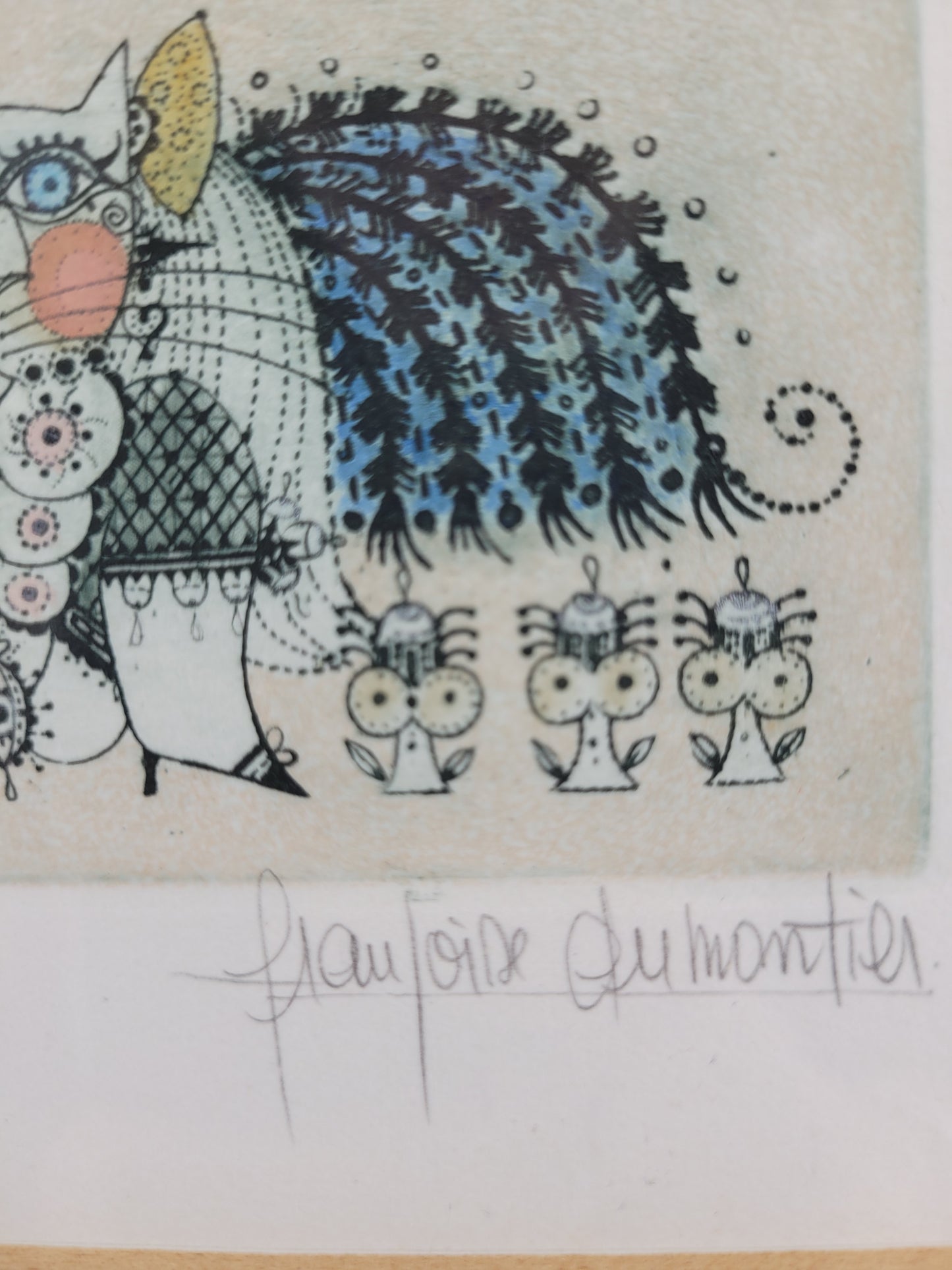 Françoise Dumontier (XX) Aquatinta, Lithographie Handsigniert und Nummeriert