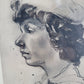 Original Grafik, Seitliches Portrait einer jungen französischen Dame