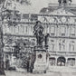 Original Antiker Kupferstich des Residenzschlosses Rastatt, Handsigniert