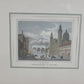 Kolorierter Stich Feldherrnhalle, Theatinerkirche und Residenz München