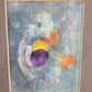 Acrylgemälde 20 Century Abstrakte Komposition, Spiel mit dem Feuer 44x34cm