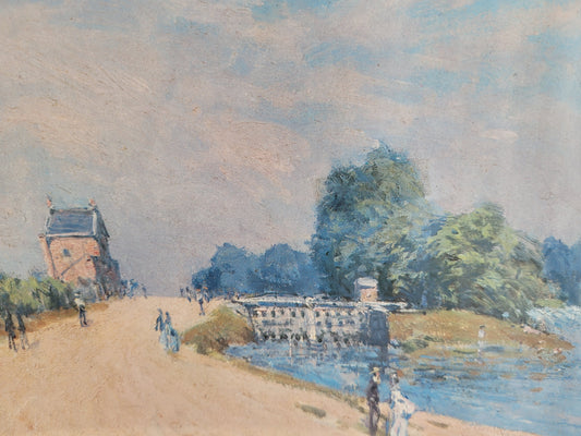 Alfred Sisley (1839-1899) Kunstdruck Der Weg nach Hampton Court 32x40cm