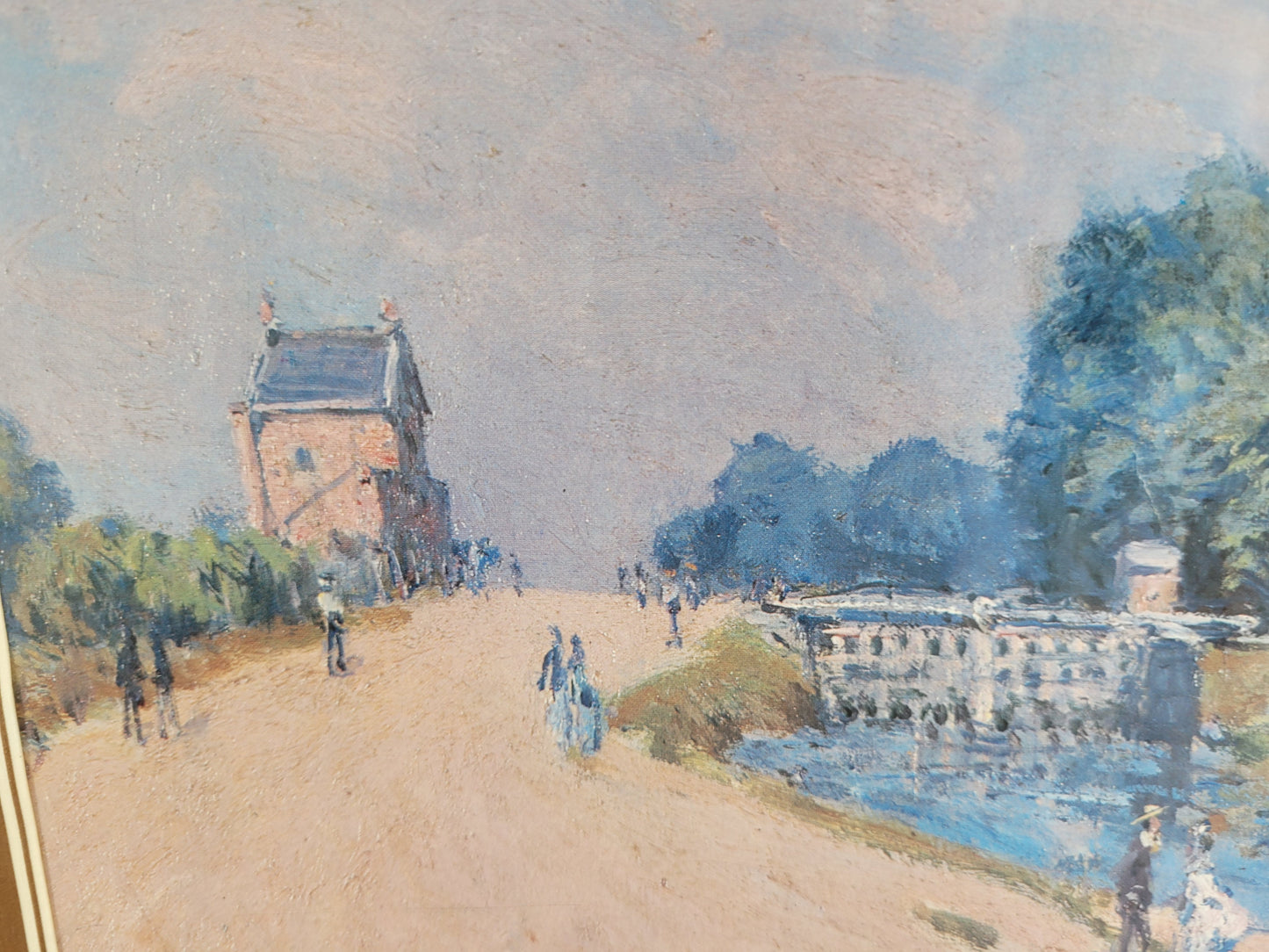 Alfred Sisley (1839-1899) Kunstdruck Der Weg nach Hampton Court 32x40cm