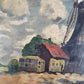 Holländische Schule (XIX) Ölgemälde Die alte Mühle 70x100cm