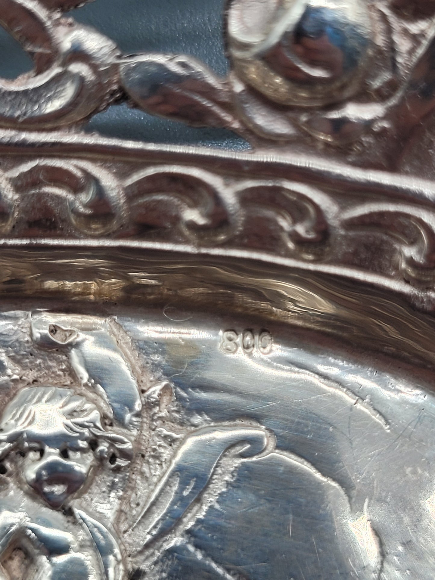 Antike Einzigartige 800 Silberschale
