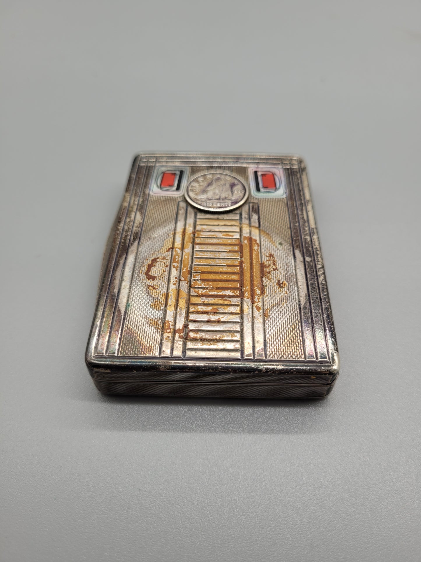 Antike Silber-Zigarettendose