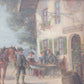 Antike Lumpenmaleri Rast an einem Gasthaus