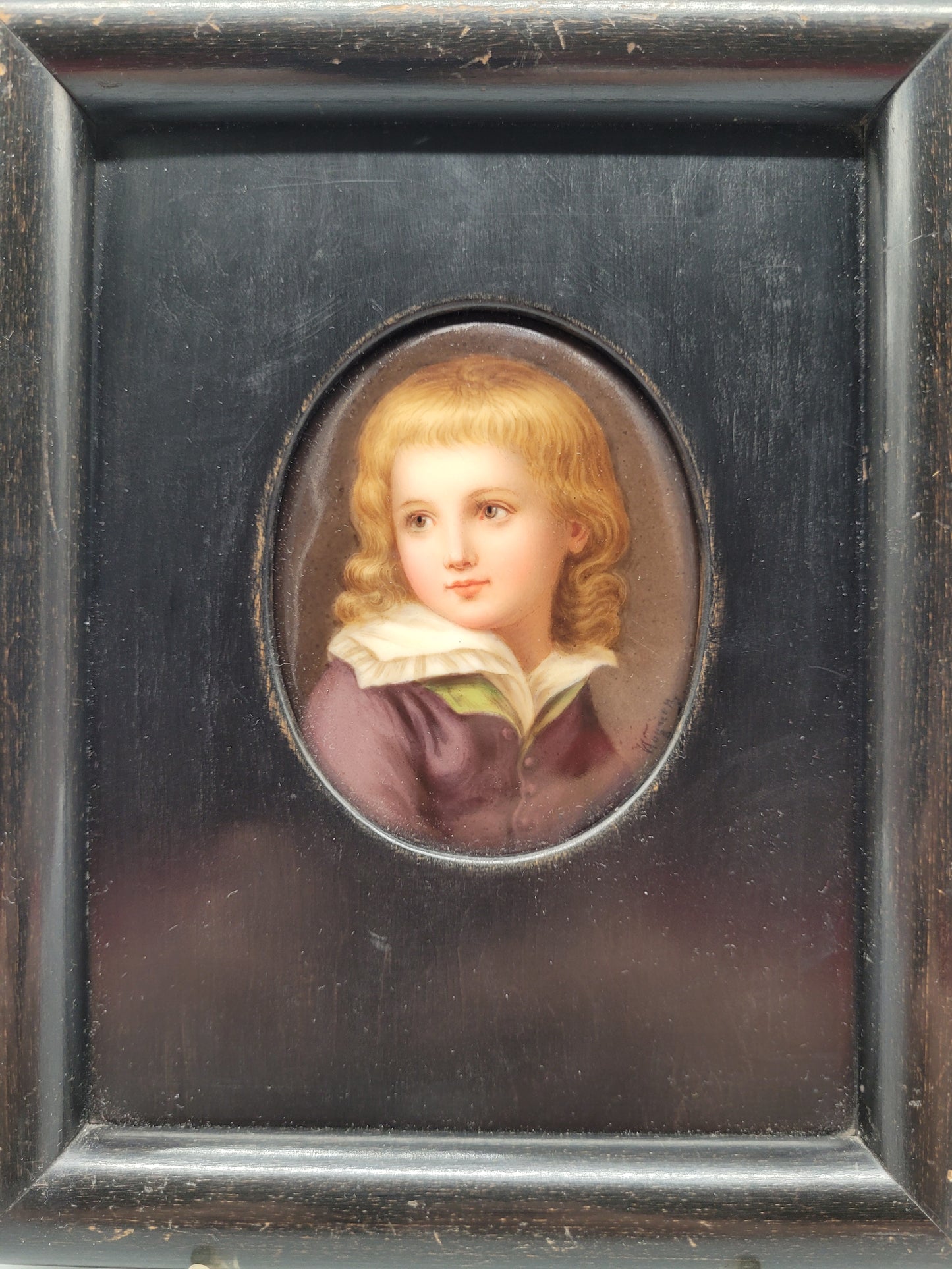 Antike Lumpenmaleri: Porträt eines Mädchens