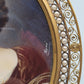 Antike Lumpenmaleri mit Bronzerahmen:Porträt einer Dame