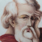 Antike Lumpenmaleri aus Porzellan: Porträt eines älteren Herrn