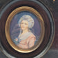 Antike Lumpenmaleri mit Beinarbeit: Porträt einer Dame