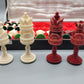 Antik selten handgeschnitztes Schachspiel aus Asien - 32 Prunkvolle Figuren